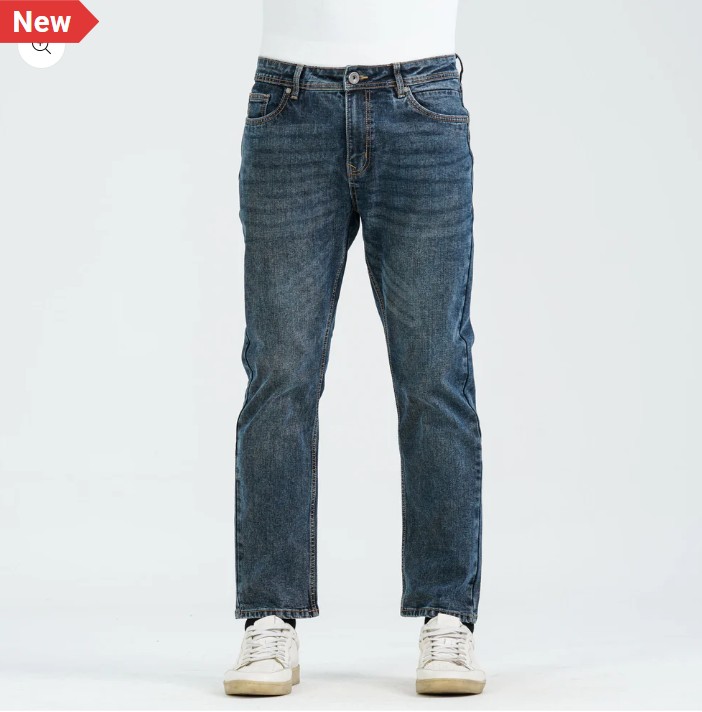 Men’s Mid Blue Cotton Denim Pant
